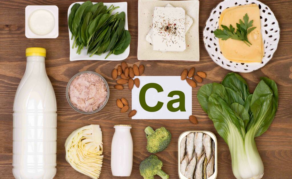 Food containing calcium