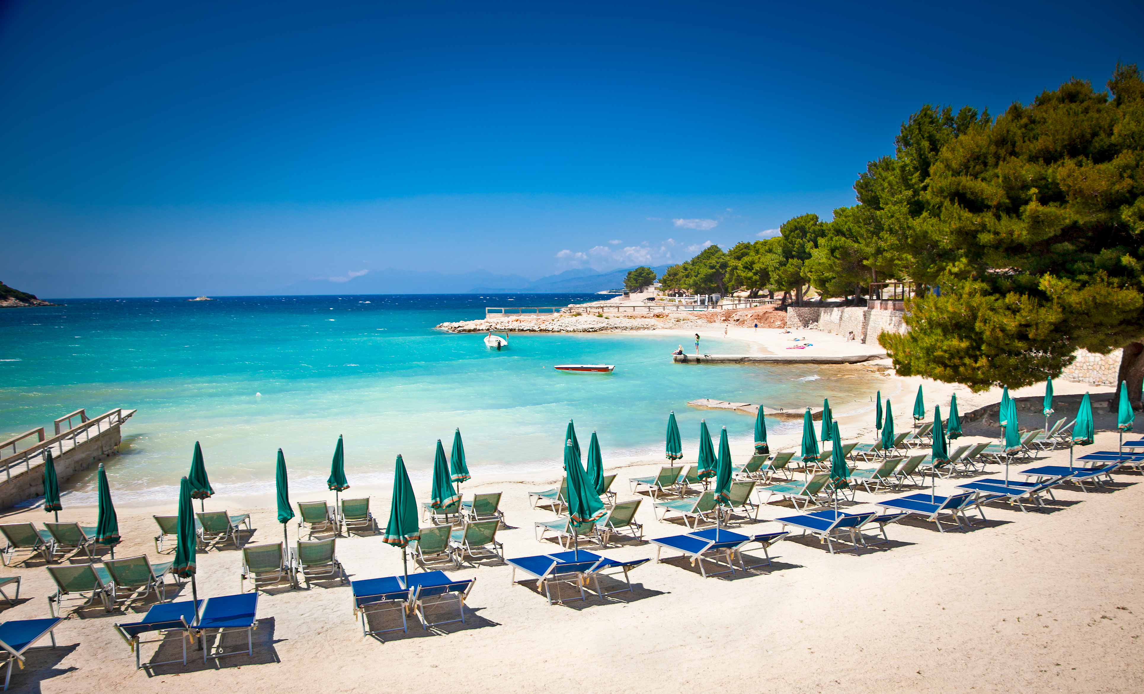 Beautiful beach in Ksamil, Albania.