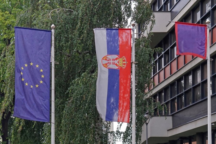 Serbia-EU-flags