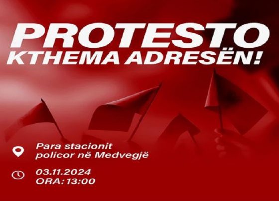 Motoja e protestës së thirrur për 3 nëntor 2024 në Medvegjë