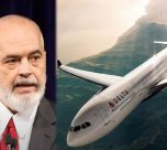 Edi Rama - kompania ajrore amerikane Delta - ilustrim