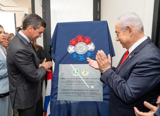 Presidenti i Paraguait Santiago Pena dhe kryeministri i Izraelit Benjamin Netanyahu