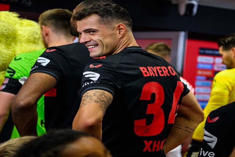 Granit Xhaka participe à la victoire du Bayer Leverkusen