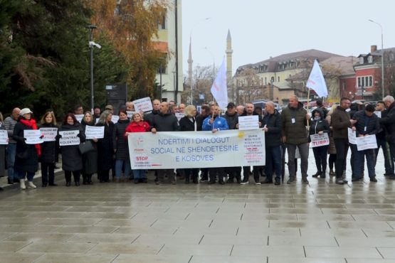 Protesta e Federatës Sindikale e Shëndetësisë