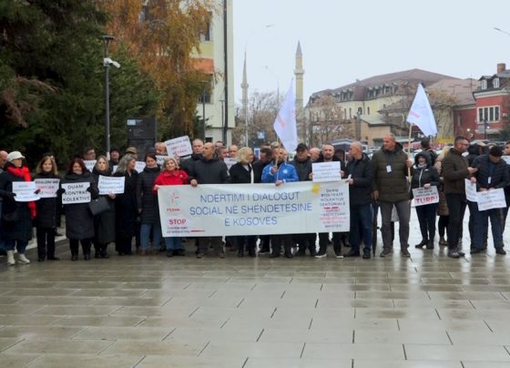 Protesta e Federatës Sindikale e Shëndetësisë