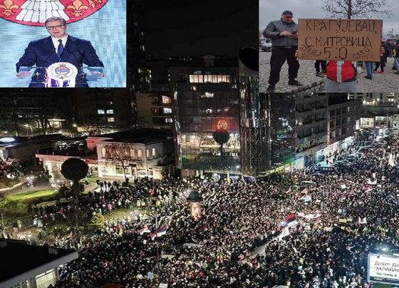 Studentët protesta në Kragujevc, Vuçiq e Dodik miting në Mitrovicën e Sremit