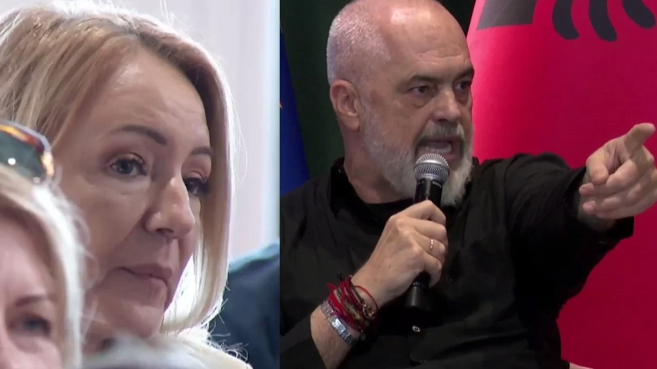 Rama përplaset me gazetaren rumune  Vini me kokën e mbushur me gënjeshtra Kryeministri Edi Rama ka debatuar me gazetaren rumune  nga PRO TV  gjatë konferencës me gazetarët evropianë Gazetarja  Kemi dy projekte  të Ishullit të Sazanit dhe në   