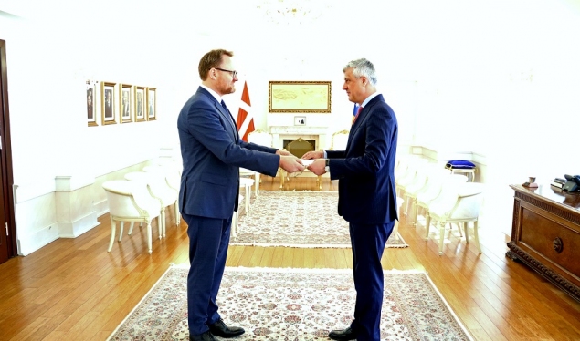 Thaçi receives the letters of credence from Danish Ambassador