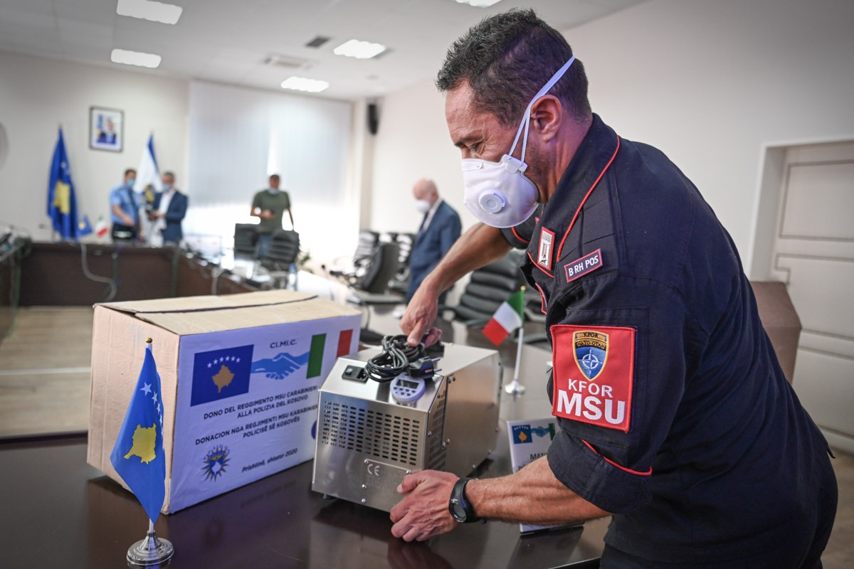 KFOR supports Kosovo Police’s response to Covid-19