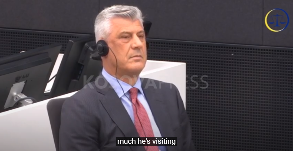 ​Hashim Thaci appears in the courtroom in The Hague