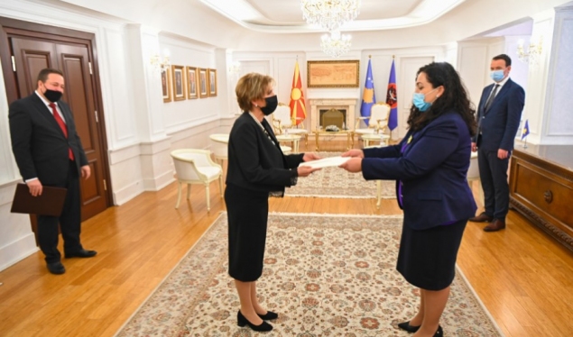 Osmani received the credentials of the Ambassador of North Macedonia