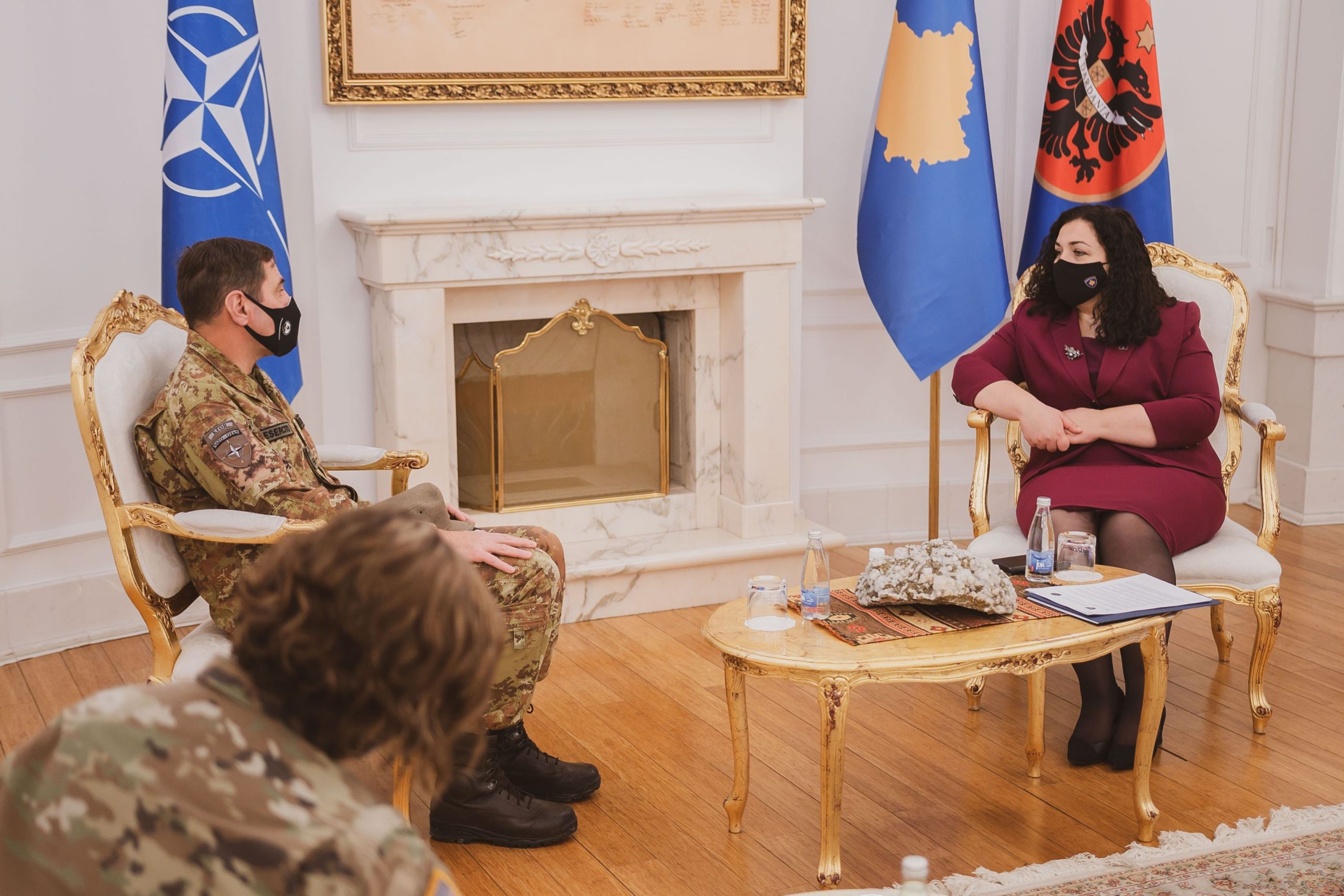 President Osmani meets with KFOR Commander Franco Federici