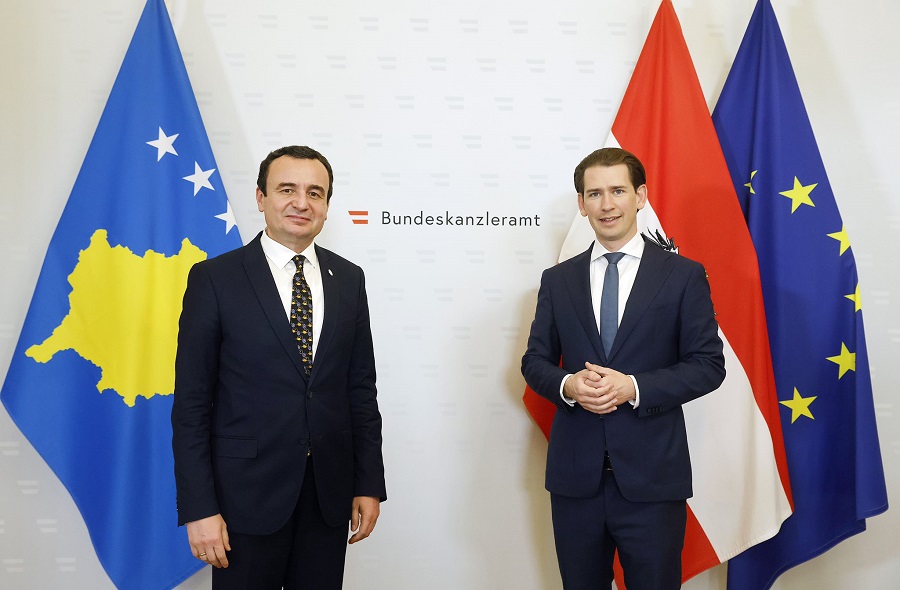 Kurz: We will continue the good work with Kosovo towards European integration