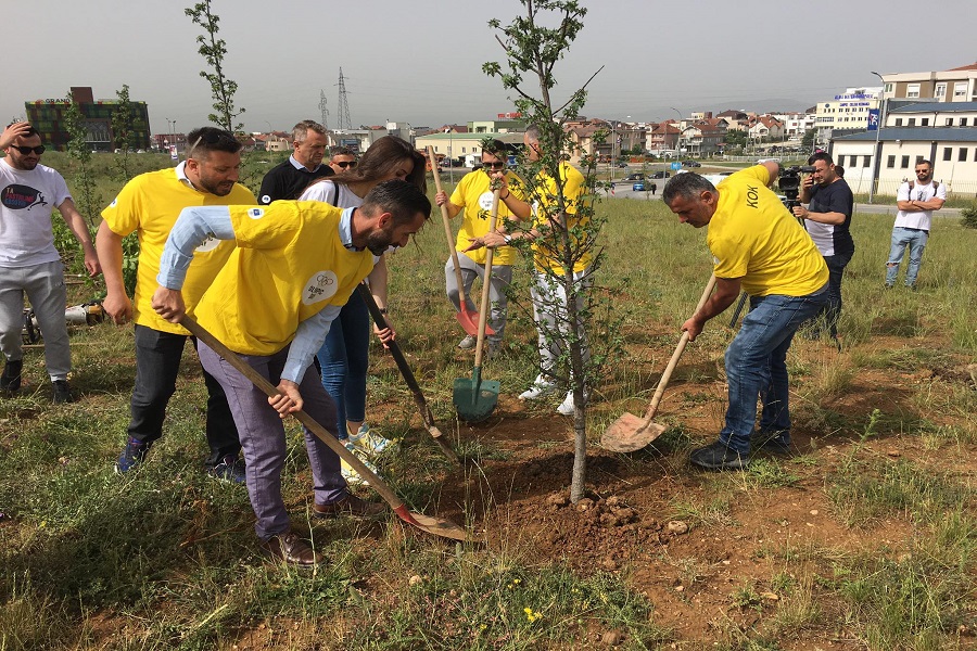 The Olympic Week continues with the planting of trees in Prishtina