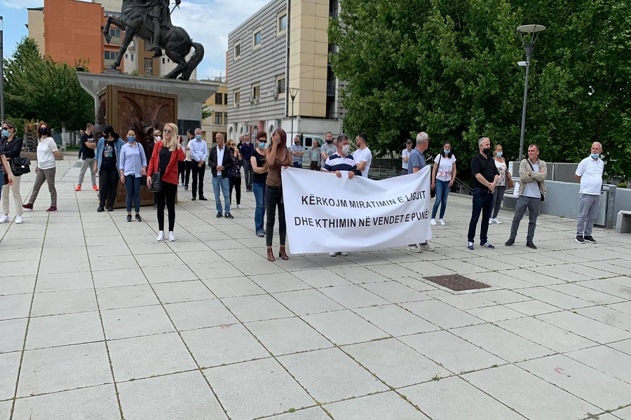 Kosovo Lottery workers protest today