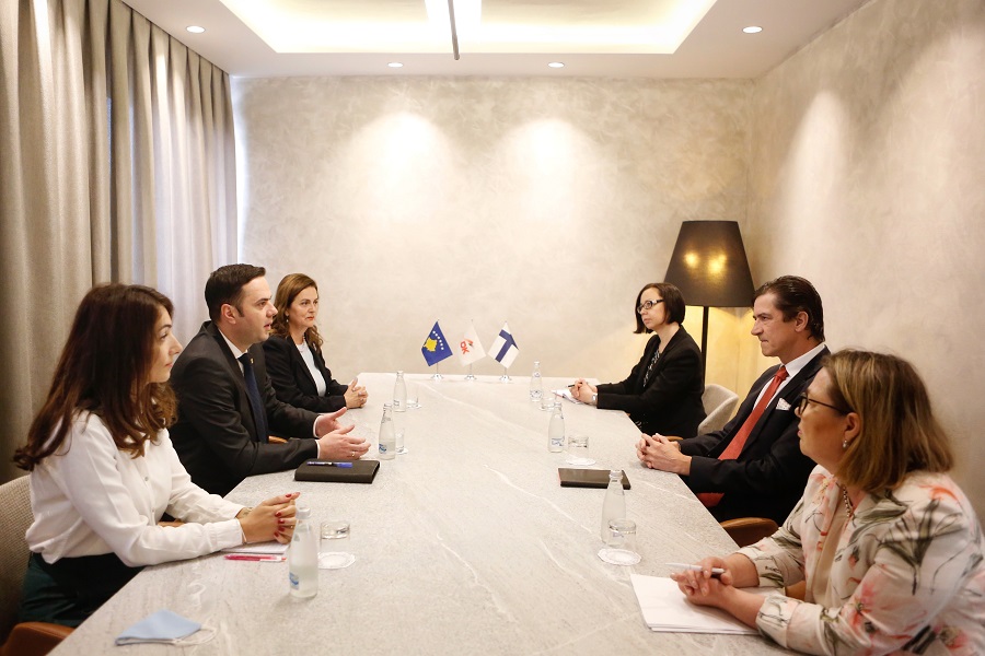 Abdixhiku and Ambassador Sauer discuss the Kosovo-Serbia dialogue process