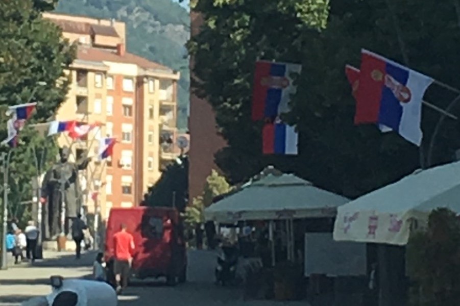 The north is filled with Serbian flags