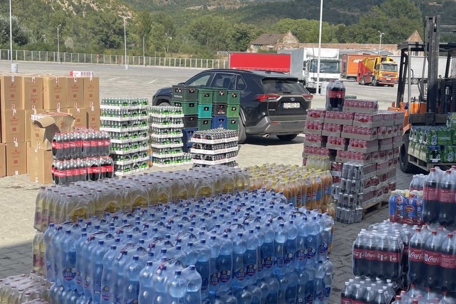 Smuggled goods are found in a warehouse in northern Mitrovica