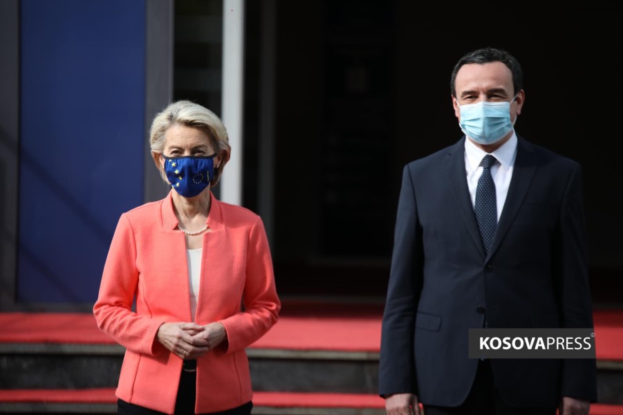 The President of the EC is received in a meeting by Prime Minister Kurti
