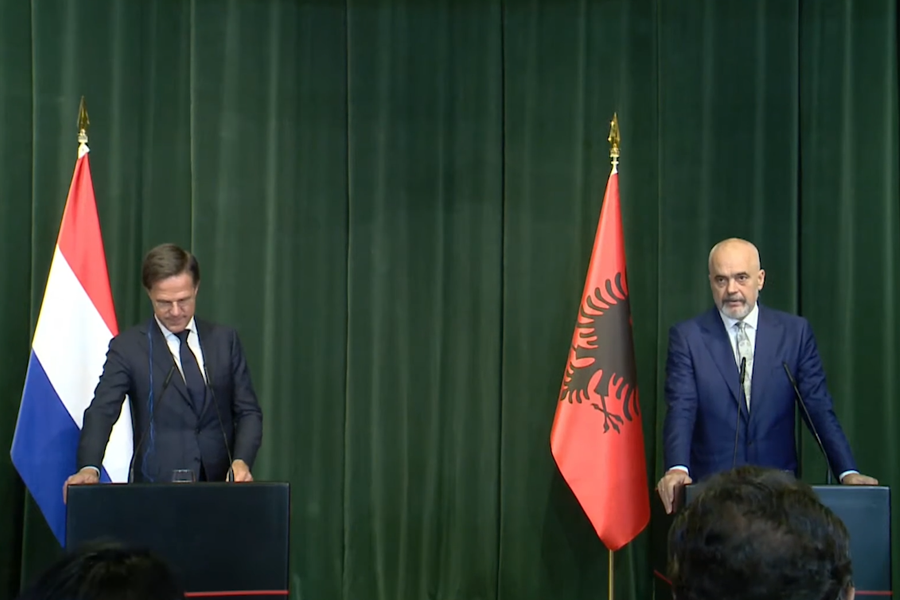 Rutte in Albania: Concerned about the situation in Bosnia, and the Russian-Chinese-Turkish influence in the Balkans