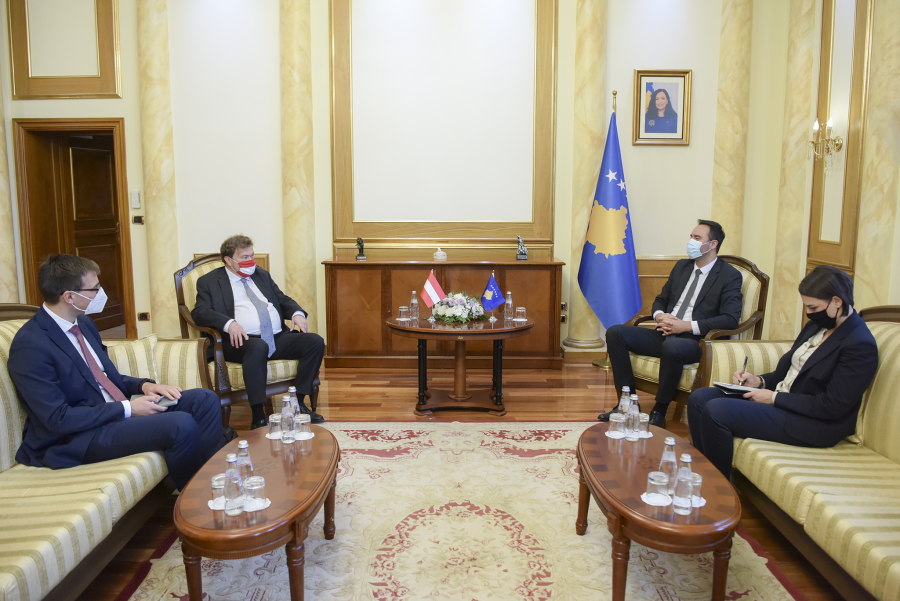 Konjufca meets with Weidinger, they talk about strengthening the Kosovo-Austria partnership