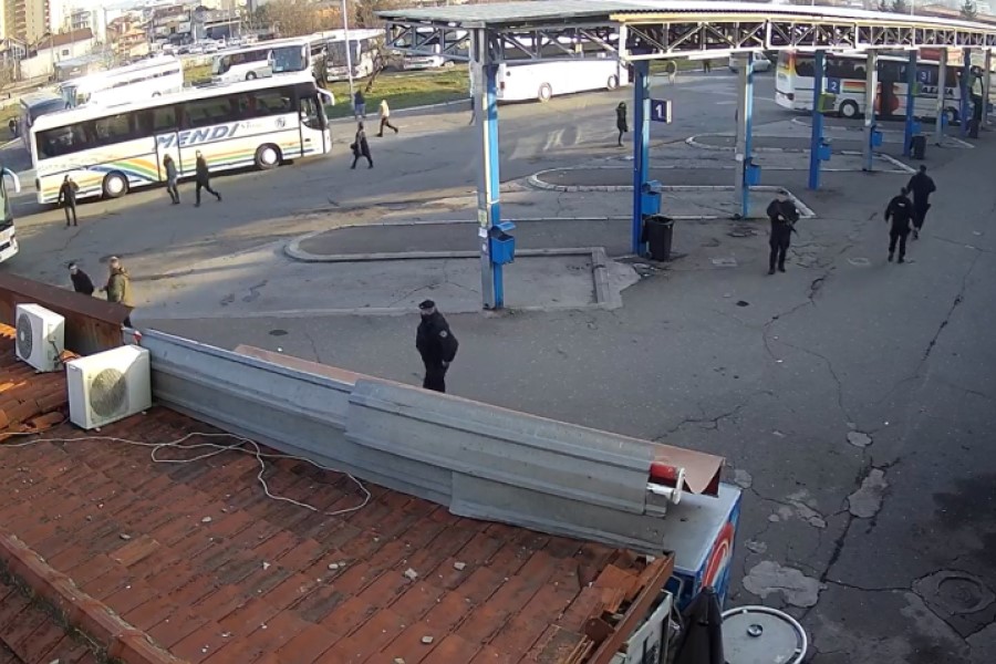 A bomb is suspected at the Bus Station in Prishtina