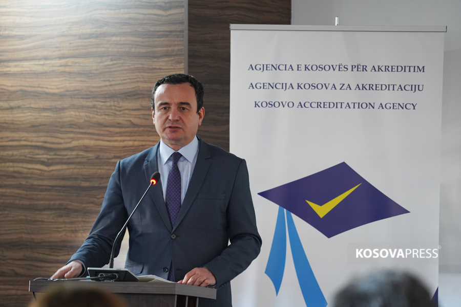 Kurti: We aim to make the Kosovo Accreditation Agency completely independent