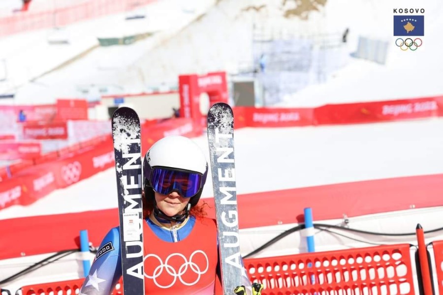 Kryeziu makes her first appearance at the Winter Olympics