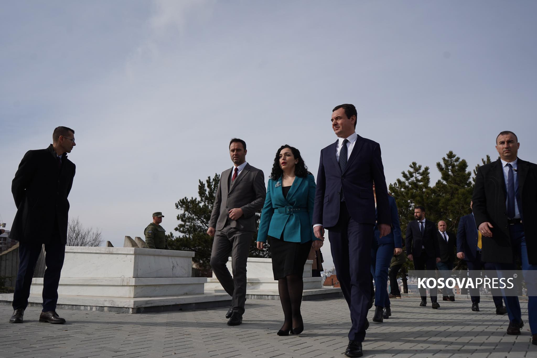 On the 14th anniversary of statehood, heads of state pay homage to the graves of Rugova and Demaçi