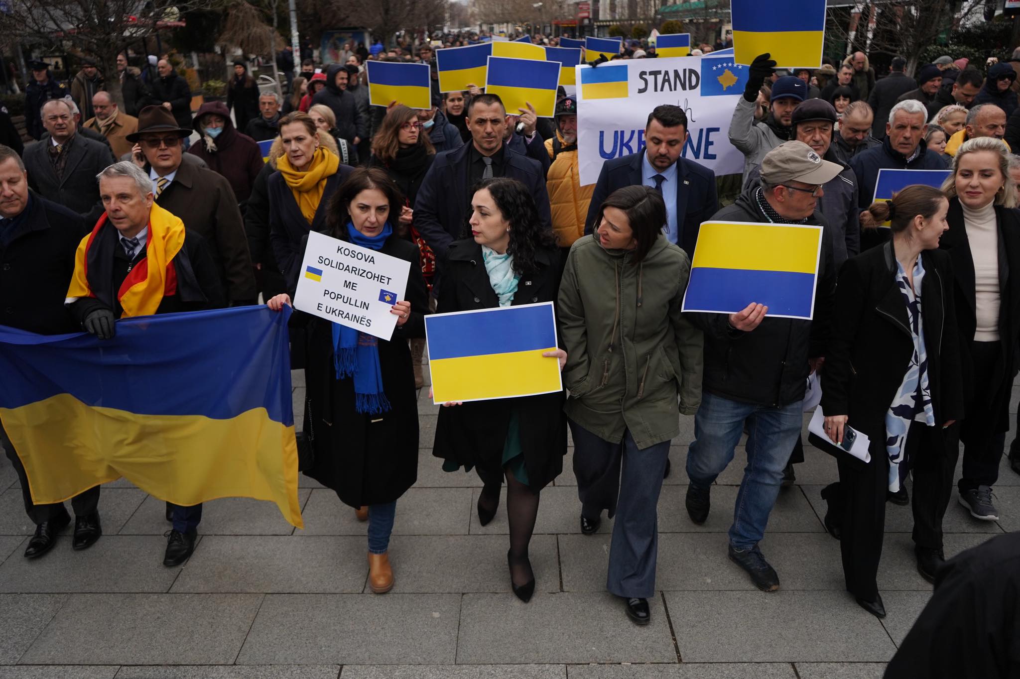 Rally in solidarity with Ukraine, Osmani: Freedom and democracy will triumph