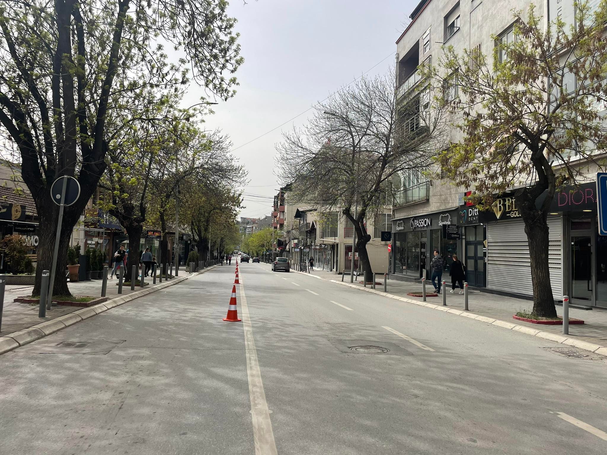 Road testing in Prishtina today without columns