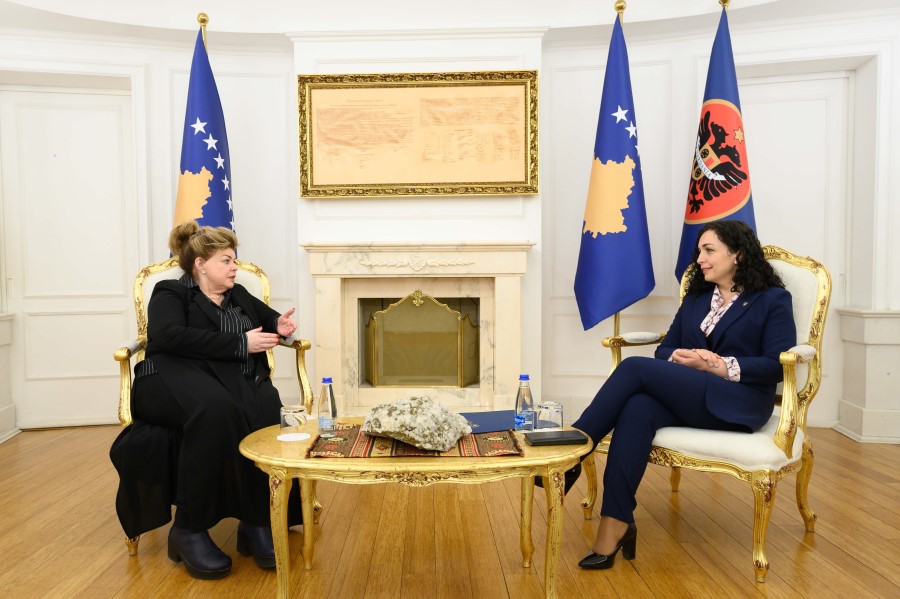 President Osmani received in a meeting the representatives of the Venice Commission, she talked about the need for vetting