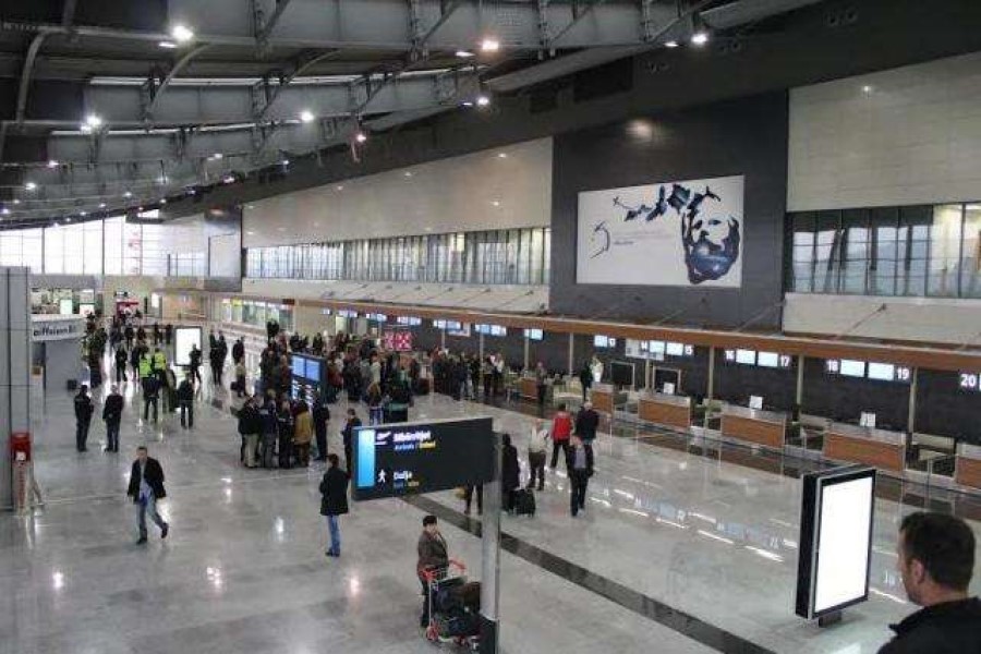 A plane crew worker injured at Prishtina Airport