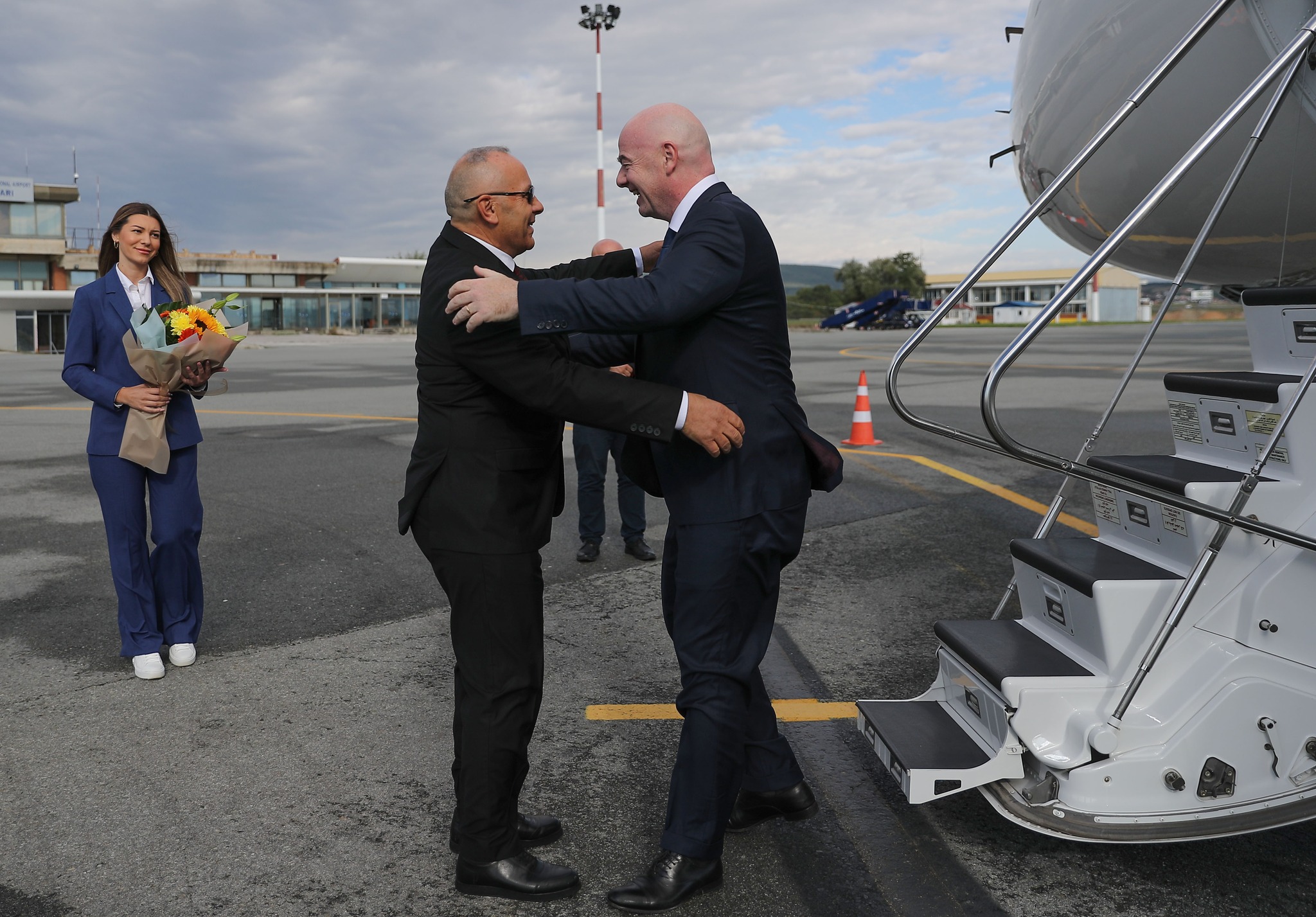 FIFA President, Gianni Infantino, arrives in Kosovo