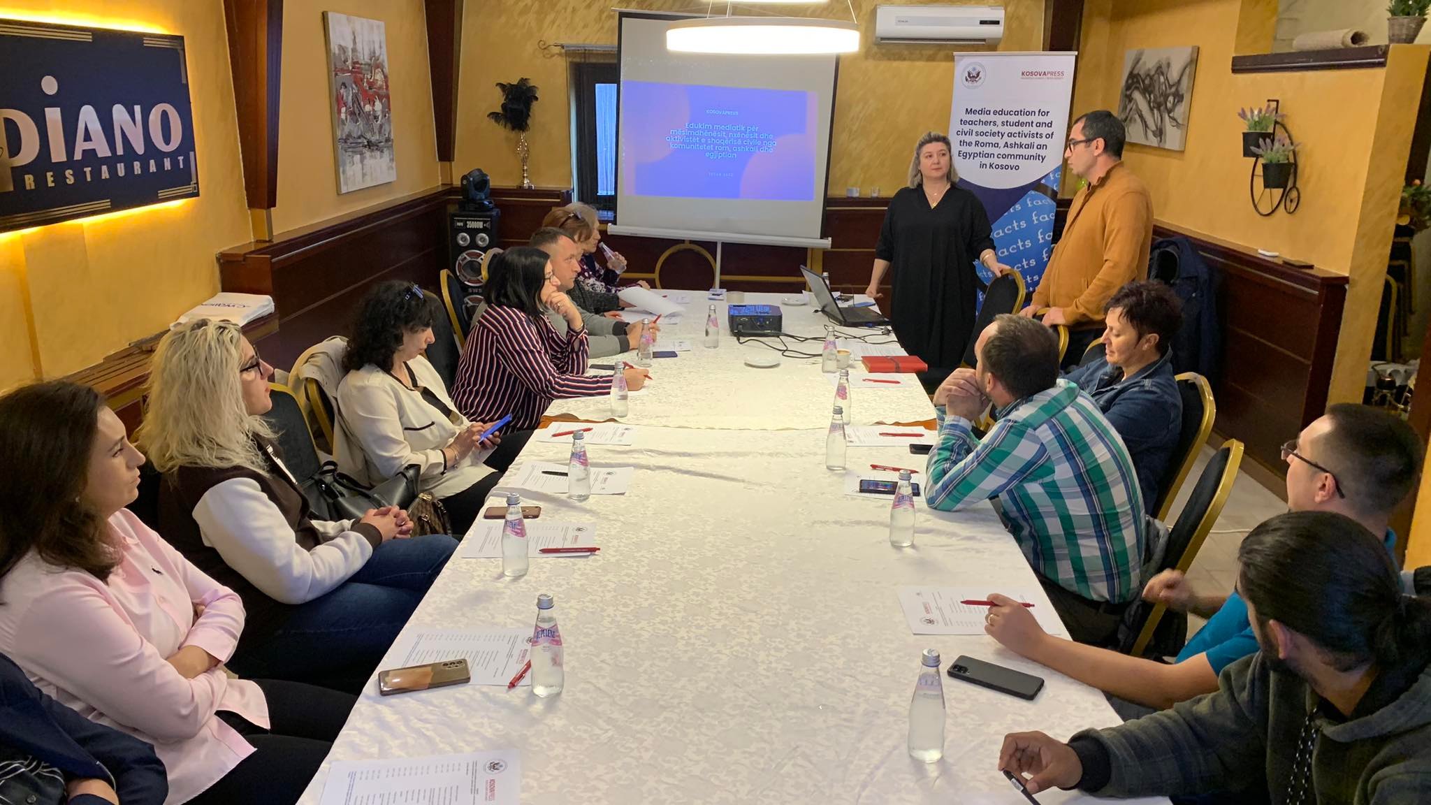 The teachers of the communities in Mitrovica attend a media education workshop