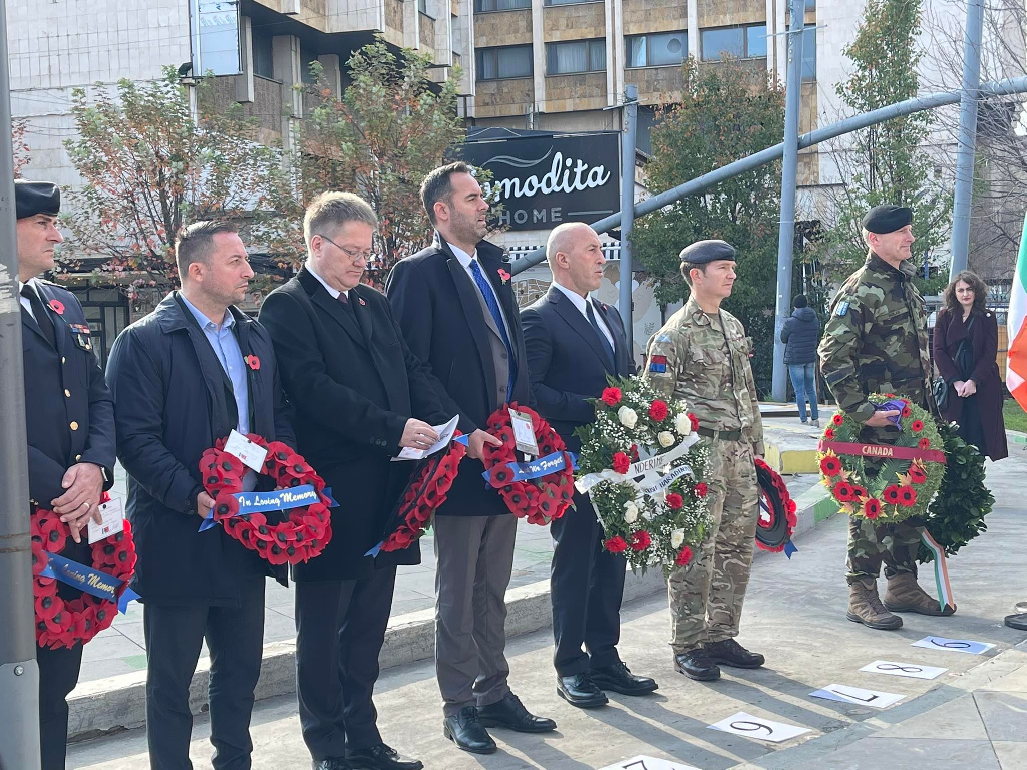 The 14 British soldiers who lost their lives in Kosovo are commemorated