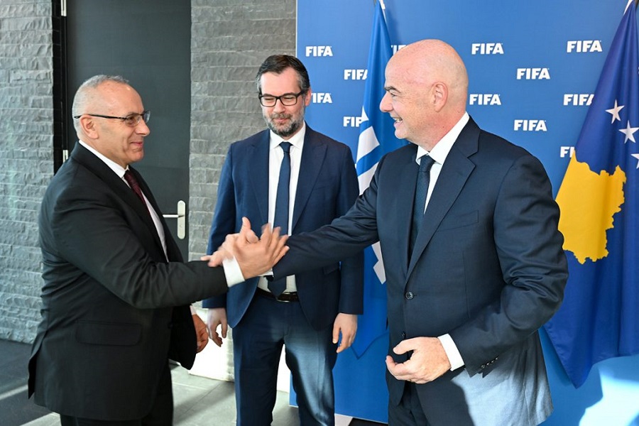 Çeku and Ademi also meet with Infantino