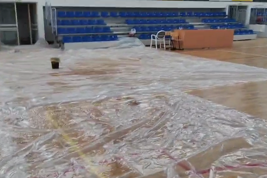 The rain destroys the sports hall of BC Istogu (VIDEO)