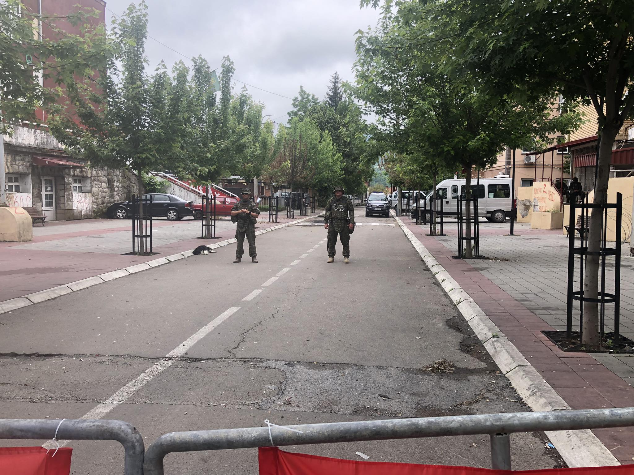 A small number of Serbs continue to protest in the north