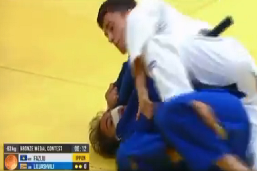 The moment when Fazliu defeats the Russian judoka and wins the bronze medal (VIDEO)