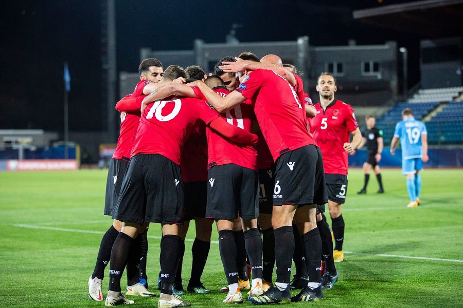 Albania ranks three places higher in the FIFA ranking