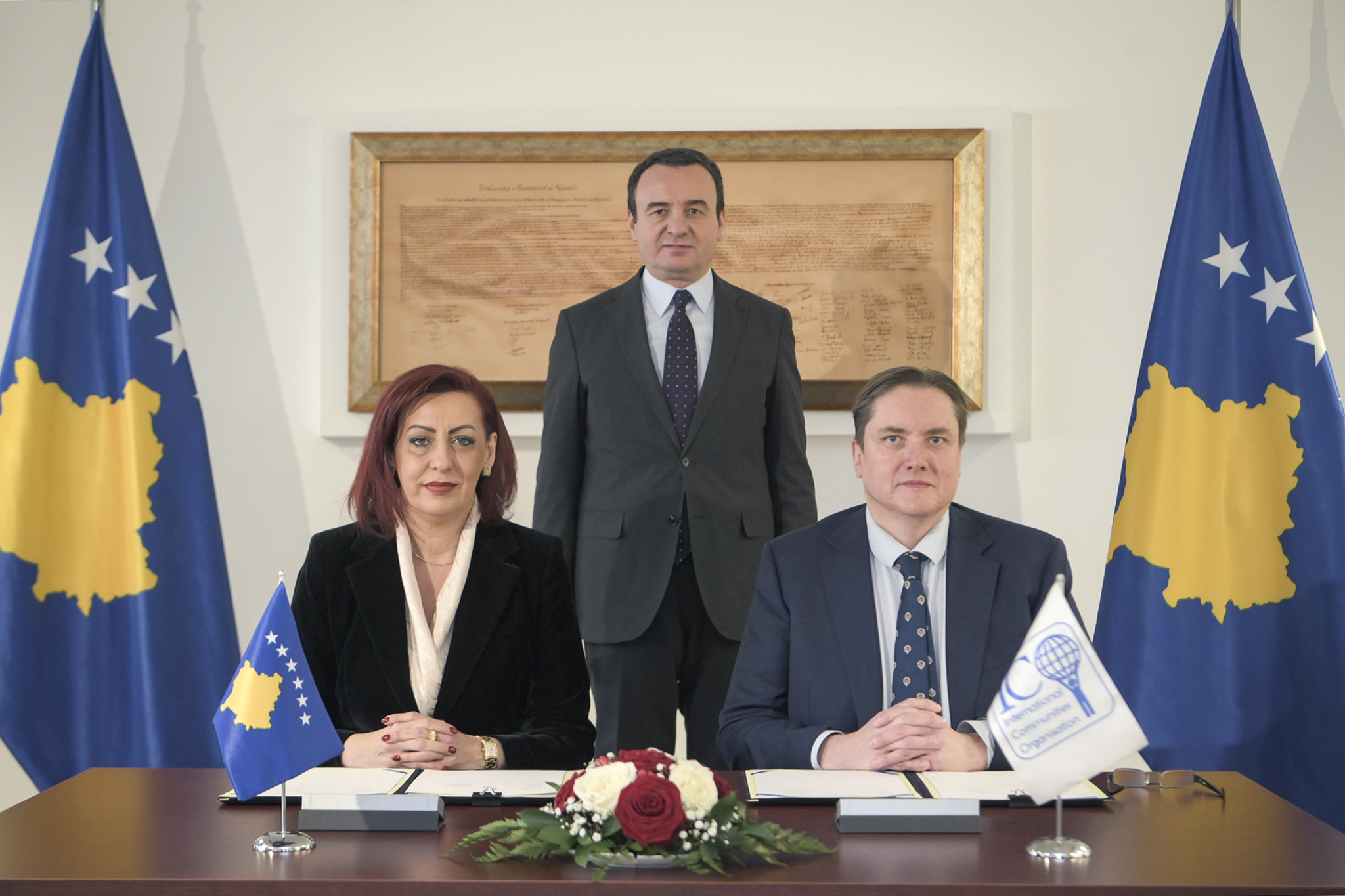 The Government of Kosovo and the International Communities Organization sign a memorandum of understanding