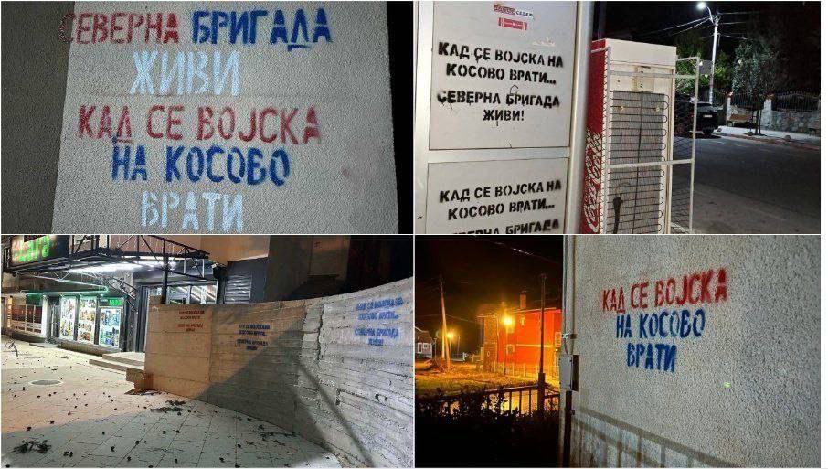 War-mongering graffiti are returned to the north, Musliu: It’s happening like before the Banjska attack