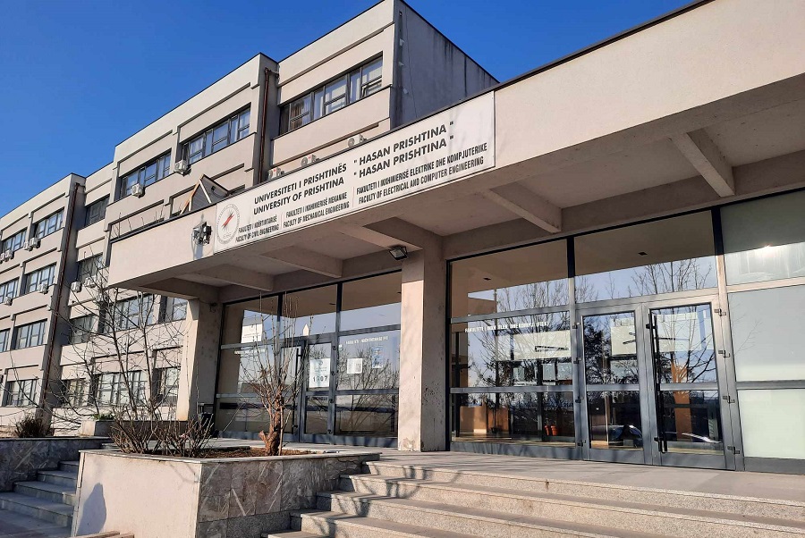 Voting starts with delay at a polling station in Pristina