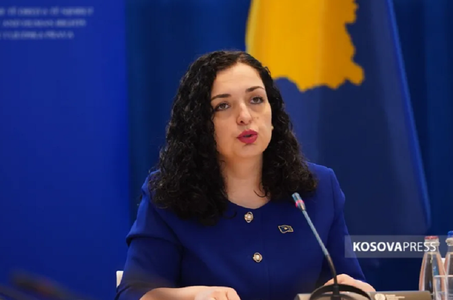 President Osmani reacts after anti-Albanian chants at the North Macedonia-Romania match