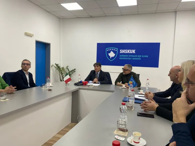 Italy supports Kosovo’s healthcare with 30 pallets of hand sanitizers