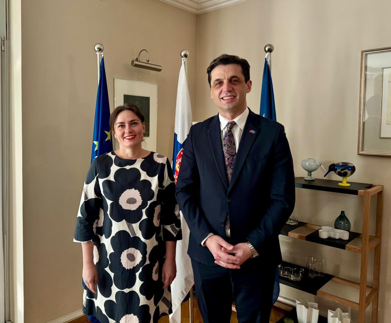 Finnish Ambassador Laaksonen meets Hodaj, discusses Nordic cooperation in Kosovo