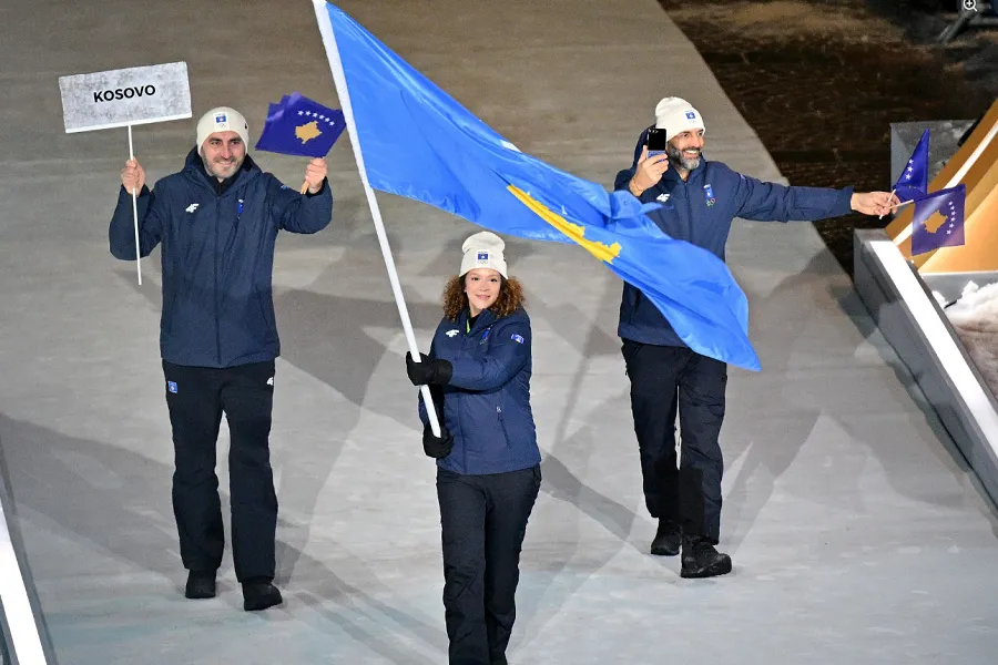 Kiana Kryeziu on the Olympic slopes in Milan today