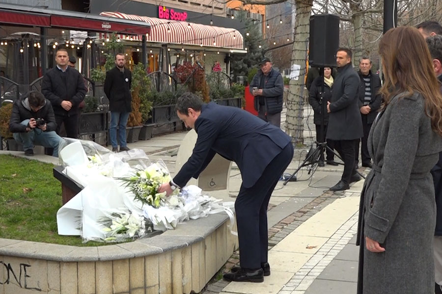 Homage paid to Arben Xheladini and Mon Balaj, Kurti: 232 bullets eight seconds after the gas