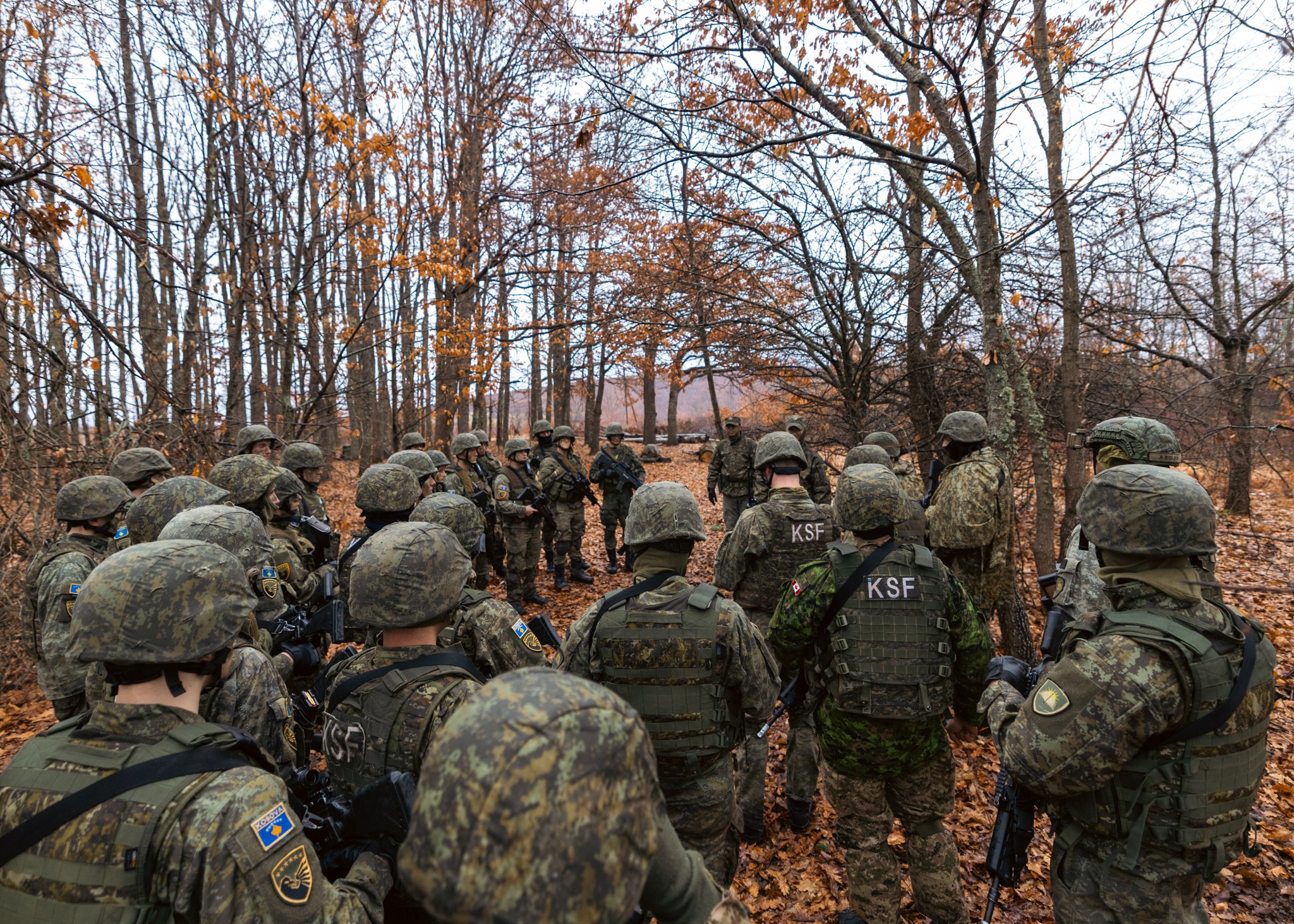 Three Canadian cadets receive training at the KSF